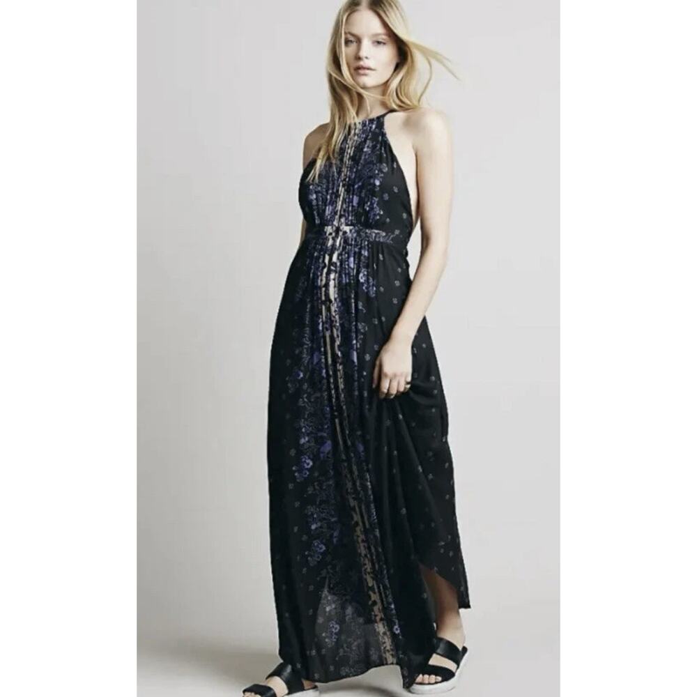Free People Black Floral Maxi Dress